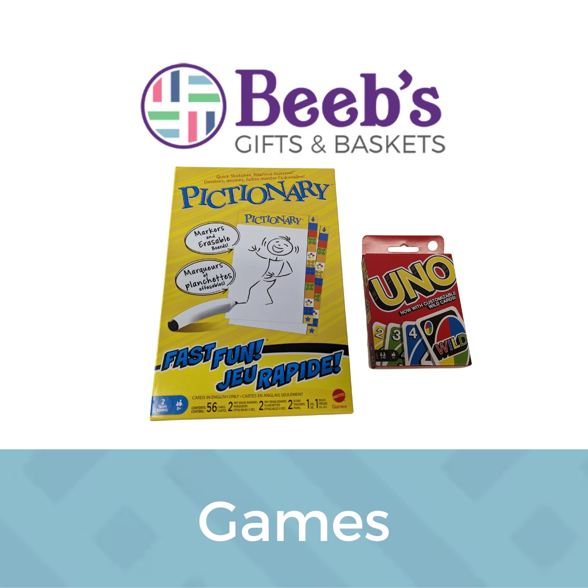 Beeb's Movie - Game Night Gift Basket